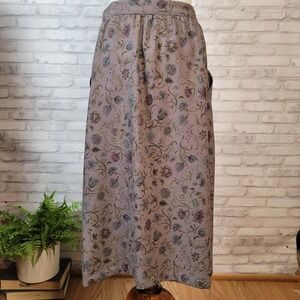 Vintage 1980s Calvin Klein Wool Skirt Floral Print Size 4 Preppy Classic